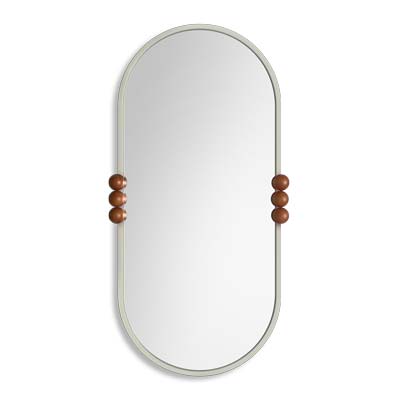 Owalne lustro z kulkami Beads. GieraDesign