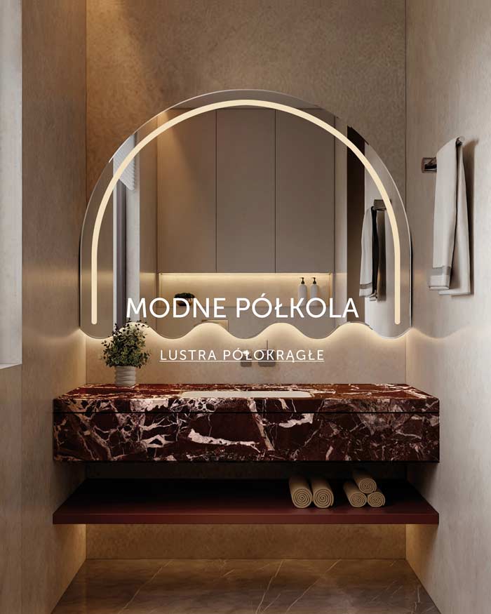 Lustra półokrągłe